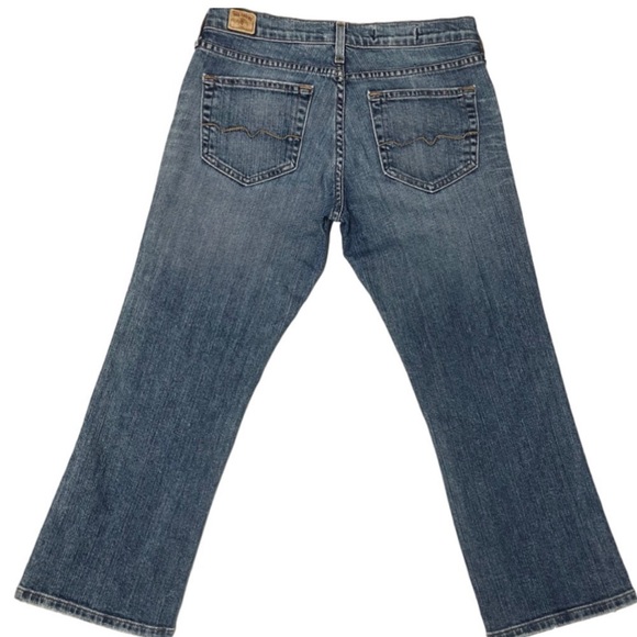 Y2K Red Engine Original Cropped Straight Leg Jeans - Picture 2 of 11